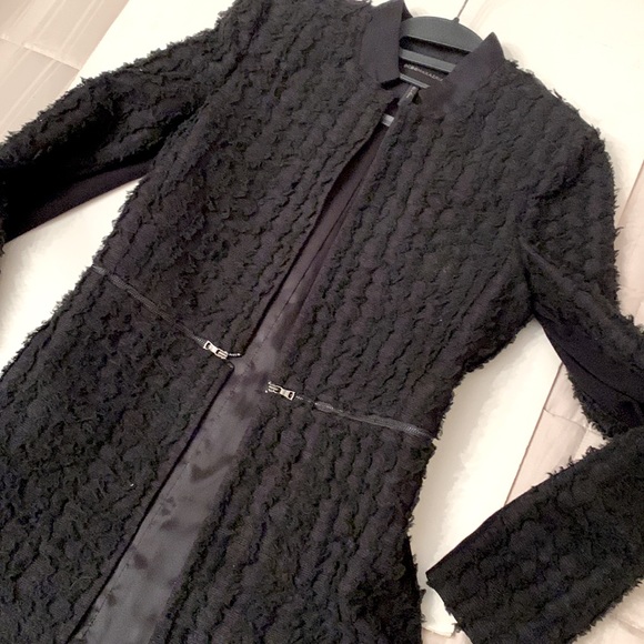 BCBG Black Long Coat - Picture 2 of 16